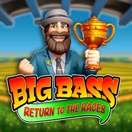 Big Bass Return to the Races slot logo by Pragmatic Play at HugoBets Casino