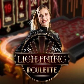 Lightning Roulette slot visual from Evolution available on hugobets.com.pl
