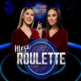 Mega Roulette slot logo by Pragmatic Play at HugoBets Casino